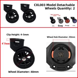 Detachable Universal Wheel Luggage Wheel Tool Box Makeup Case Roller No Disassembly Needed Single Wheel Slider Tool