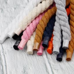 Halloween Christmas Cotton Shoelaces 8 Solid Color 8mm Wide Round Thick Rope Fall Winter Three-Strand Twisted Multiple Sizes