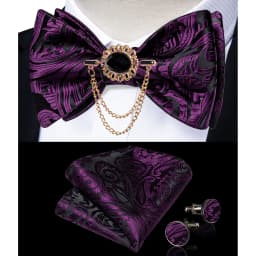 Exqusite Men's Self-tie Bowties Wedding Neck Ties For Man Accessories Cufflinks Hanky Brooch Set Red Black Yellow Blue Bowtie