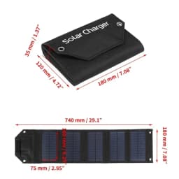 Folding Solar Panel 60W/80W/100W USB 5V Solar Charger Portable Solar Battery Power Bank for Outdoor Camping Hiking + Cable