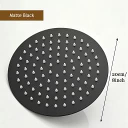 8" 10" 12" Black Silver Golden Stainless Steel High Pressure Waterfall Shower Head Large Flow Pressure Boosting Bathroom Shower