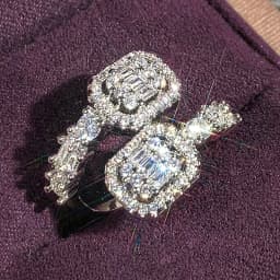 Huitan Aesthetic Flower Adjustable Finger Ring Female Brilliant Zirconia Jewelry for Engagement Ceremony Delicate Accessories