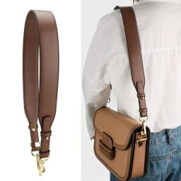 Crossbody Bag Strap Replacement Shoulder Strap Adjustable Faux Leather Purse Strap with Metal Clasps Replacement for Handbags