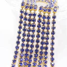 1 Yard Rhinestones Chain SS6- SS12 Gold Base Shine Crystals Stones Glue On Rhinestone Chain for Clothes Needlework Gems Crafts