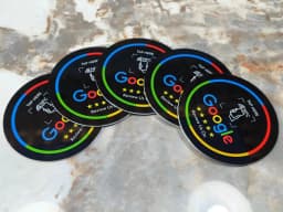 13.56MHz Programmable Acrylicl with Self-adhesive Backing NFC Table Sticker Diameter 10CM Google Reviews NFC Sticker NFC 215
