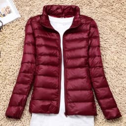Women's Ultralight Thin down Jacket Quilted Coat Hooded Lightweight Silk Fiber Fill Fall Fashion Ladies' Premium Clothing