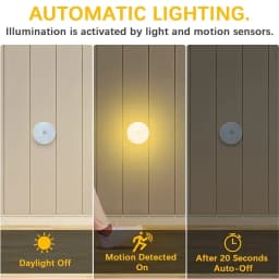 LED Night Light Motion Sensor Light USB Rechargeable Kitchen Bedroom Magnetic Base Wall Light Stairs Lighting Night Lamp