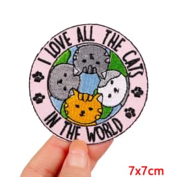 Animal Cat Possum Fox Patch Cartoon Embroidery Patch Iron On Patches For Clothing Thermoadhesive Patches On Clothes Sewing Badge