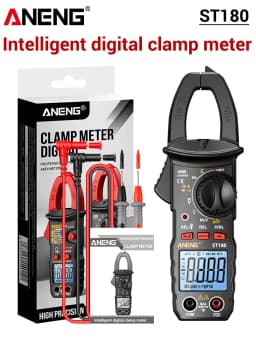 ANENG ST180 AC Current Clamp Meter Digital 4000 Counts Multimeter Ammeter Voltage Tester Car Amp Hz Capacitance NCV Ohm Tool