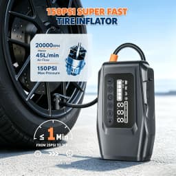 AEGNITE 10000A 10-in-1 Portable CarJump Start Jump Power Supply with Tire Inflator Combo 12V Battery Charger 150PSI Air Pump LED USB Quick Charge Input/Output Multi-Function Roadside Emergency Tool