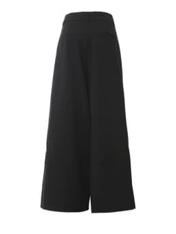 EAM Black Gray Striped Spliced Wide Leg Pants High Elastic Waist New Trousers Women Fashion Tide Spring Autumn 2026 1DH59370