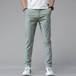 5 Colors Spring Summer Ultra-thin Men's Stretch Slim Straight Casual Pants High Quality Fashion Breathable Golf Sports Trousers
