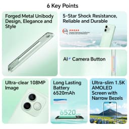 HONOR 600 Lite 5G 6.6" Smartphone EU Version MediaTek Dimensity 7100 Elite 120Hz AMOLED Display 108MP 6520mAh 45W SuperCharge