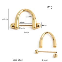 10/30/60PCS Detachable D-Buckle Metal Opening D Ring For Shoulder Bag Belt Strap Swimwear Decor Hat Horseshoe Hook Accessories
