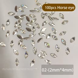 100pcs White/Pink/champagne Gold Mini Rhinestones Zircon Flash Inverted Flat Bottom Luxury Nail Accessories Water Drop/Heart Gem