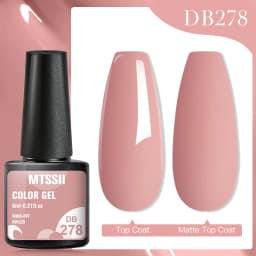 Mtssii 7ml Glitter Rubber Base Gel Polish Gold Sequins Pink White Base Gel Top Coat Soak Off UV LED Nail Art Varnish Manicure