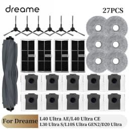 For Dreame L40 Ultra AE Vacuum Cleaner: L10S Ultra Gen2 Mops, Filters, Dust Bags, and Side Brushes