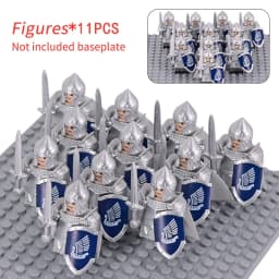 MOC Medieval Dwarf Warrior Elves Knights LOTR Figures Building Blocks Accessories Armor Shield LOTR DIY Toys for Children Gift