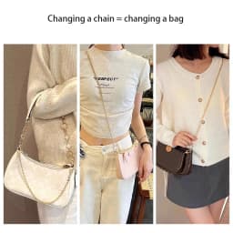Golden Bag Chain Accessories Metal Extension Chains Underarm Crossbody Shoulder Belt Replacement Bags Strap For Women's Bag