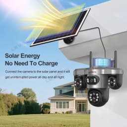 LS VISION 20MP 10X Optical Zoom 4G Solar Camera Outdoor WiFi Three Screen 3PTZ 360° Auto Tracking Security CCTV Camera V380 Pro