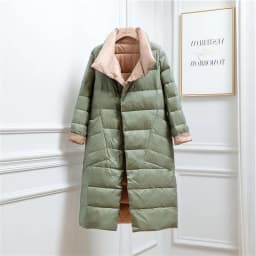 Two-Sided 2025 Autumn Winter Women Warm Down Coat Light Thin White Duck Down Jacket Ladies Long Oversize Puffer Parkas Outwears