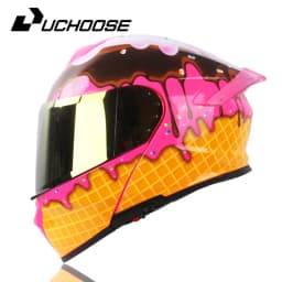 Uchoose DOT Approved Full Face Helmets Crash Motorbike Protective Gear Men Women Flip Up Helmet Motorcycle Double Sun Visor