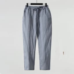 Solid Color Linen Pants Men's Loose Cotton Linen Casual 9 Points Pants Spring Summer Home Straight Soft Comfortable Trousers