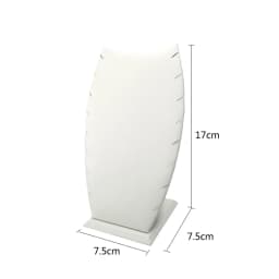 White PU Leather Jewelry Display Stand for Rings Earrings Necklaces - Store Window Counter Showcasing Rack for Jewelry Props