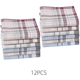 38cm/14.9in Soft Cotton Men's Handkerchief Classic Striped Pattern Multicolor Options Stylish Men's Accessory