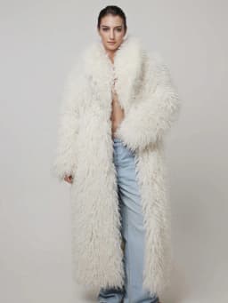 Women'S Elegant Long Faux Fur Coat - Casual & Comfortable with Pockets, Perfect for Fall/Winter Outdoor Wear, Stylish Long Coat
