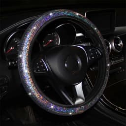 Car Steering Wheel Cover Elastic Handle Cover colorful bronzing Universal 37/38cm Diamond BlingBling steering wheel accessories