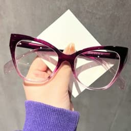 New Cat Eye Glasses Frame Women Flat Mirror Fashion Eyeframe Retro Man Anti Blue Light Trendy Decorative Glasses Plain Eyewear