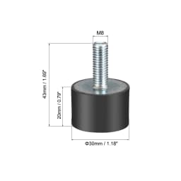 2Pcs M4 M6 M8 Rubber Shock Mounts Metal Anti Vibration Bobbin Isolator Damper Type VE Rubber Vibration Isolator for Water Pumps