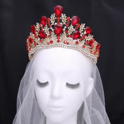 KMVEXO Luxury High Quality Royal Queen Wedding Crown for Women 2022 Large Crystal Banquet Veil Tiara Party Costume Hair Ornament