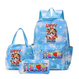 One Piece Backpacks Women Men Capacity School Bag Rucksack Printe Backbag Travel Daypack Male Backpack Mochila 3pcs