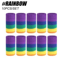 GOMOREON 10Pcs/Set Sports Finger Sleeves Arthritis Support Elastic Finger Guard Outdoor Volleyball Basketball Finger Protection