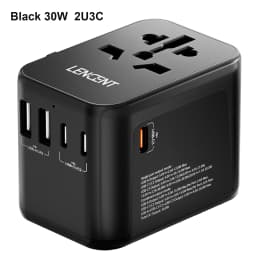 LENCENT 65W/45W/30W GaN Universal Travel Adapter with USB-A and Type C Fast Charging Power Adapter EU/UK/USA/AUS Plug for Travel