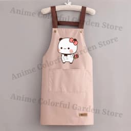 Bubu Dudu Kitchen Waterproof Oil Resistant Apron for Men Women Anime Fashion Aprons Cooking Solid Color Hotel Work Clothes Gifts