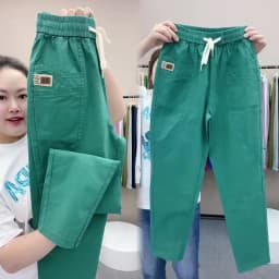 Women's Harem pants Summer Vintage Thin High Waist Straight Casual Pants Women Fashion Loose Cotton linen pants Trousers Female