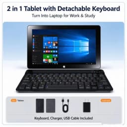 11.6 INCH NS-7100 2GB RAM 32GB ROM 64 Bit Windows 10 Tablet PC 2 In1 With Keyboard X5-Z8350 Quad-Core WIFI Dual Camera