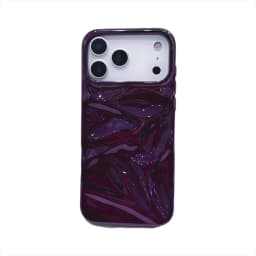 Luxury Electroplate Silvery 3D Wrinkle Phone Case For iPhone 17 16 15 14 13 12 Pro Max Plating Water Ripple Shockproof Cover