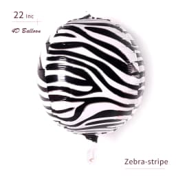 4/10Pcs 22inch 4D Round Animal Printed Leopard Zebra Tiger Giraffe Foil Balloons Jungle Safari Birthday Balloons Party Decor