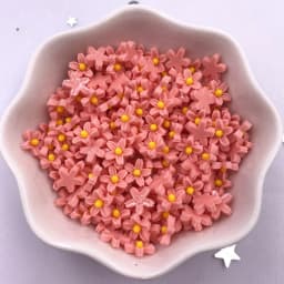 100Pcs 8mm Resin 3D Colorful Mini Flower Gems Flatback  Scrapbook Wedding Applique  Nail Art Decor Crafts  SL560