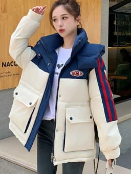 2025 Oversized Down Cotton Coat Women Korean Winter Jacket Warm Casual Hooded Parkas Patchwork Puffer Thick Snow Wear Outwear