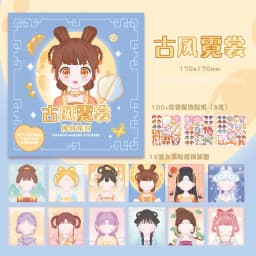 1PCS Changeover Sticker Hand Book Hand Book Guka Sticker Princess Toy Book Girl Child Beautiful Doll Dress Up