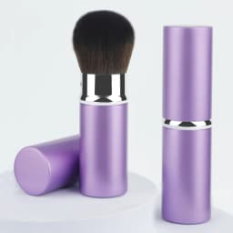 1pc Retractable Brush Makeup Brush Powder Blusher Powder Brush Mini Multi-function Portable With Aluminum Handle
