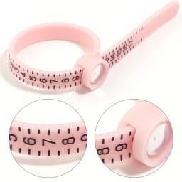 5pcs TPU Ring Sizer With Magnifier US 1-17 Ring Size Measuring Tape Finger Measuring Ruler Professional Jewelry Measuring Tool