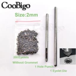 200set Metal Grommets Eyelet Grommet Punch Installer Tool Kit for Shoes Belt Bag Garment Leather Craft DIY Bronze 2mm~17mm
