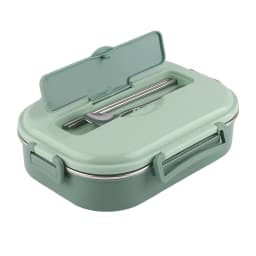 Food Storage Container Dinnerware Stainless Steel Lunch Box 4‑Grid Portable Bento Box Food Storage Container for Student Adult