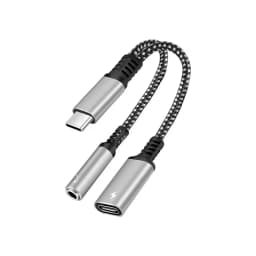 2in1 USBC To 3.5mm Headphone Jack Type C PD 10W Charge Audio Aux Adaptor for iPhone 15 For iPad Pro For Samsung Xiaomi Huawei